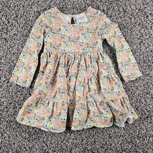 Swoon Baby Clothing Girls Sz 4T Long Sleeve Knee Length Floral Dress